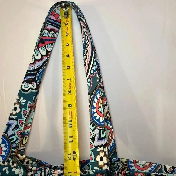 VERA BRADLEY XL OPEN WEEKENDER TOTE BAG BEACH TOTE PAISLEY PINK WHITE BLUE - Picture 15 of 16